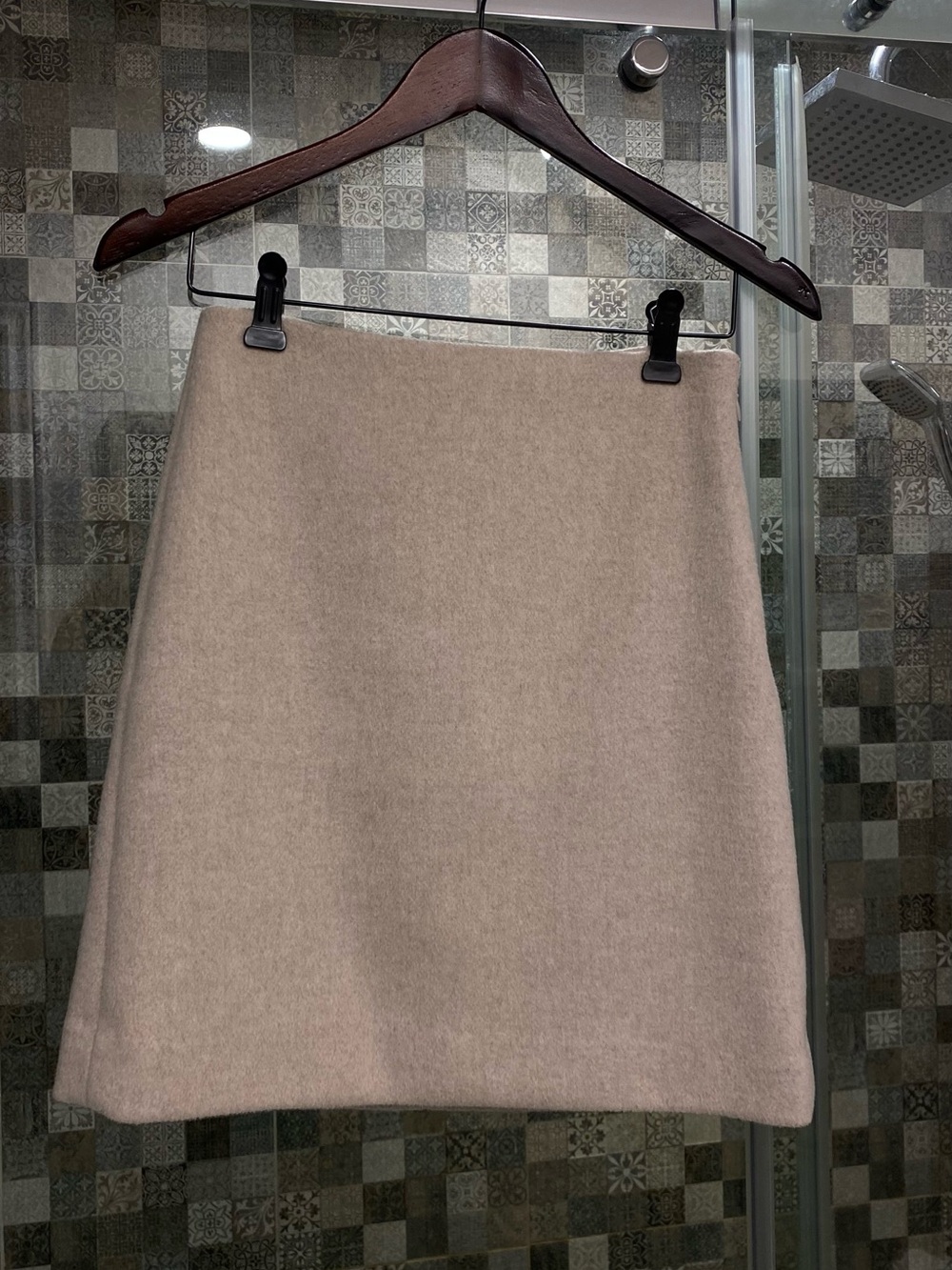 RW&CO. Beige Mini A-Line Skirt